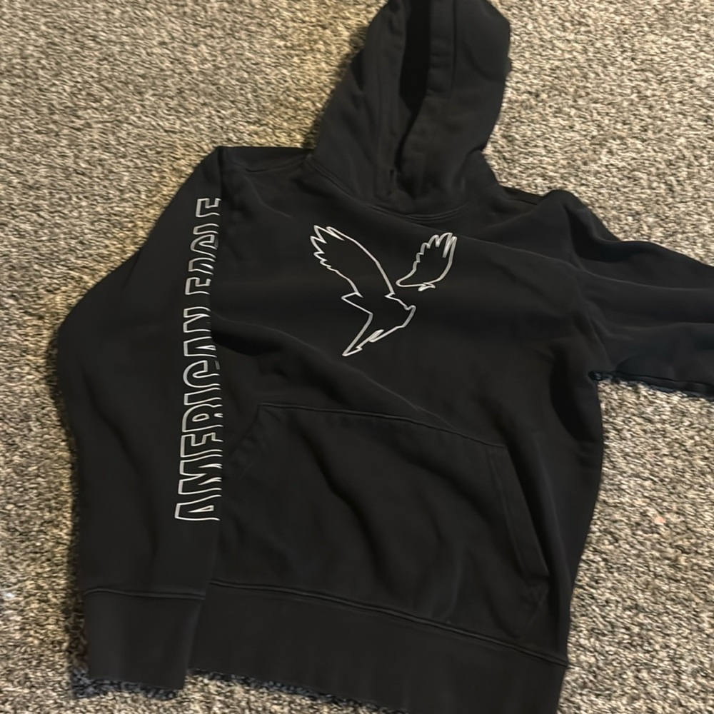 Men’s American Eagle Hoody Size Small blk and White